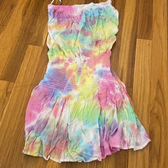 Katie J NYC Multicolor Tie Dye Strapless Dress Size L - Picture 6 of 7